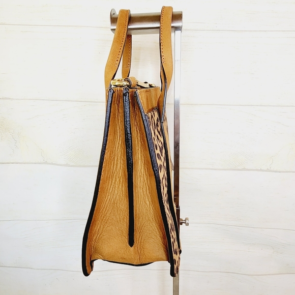 Nardelli Leather Suede Cheetah Print Small New Crossbody Italy - Picture 4 of 16